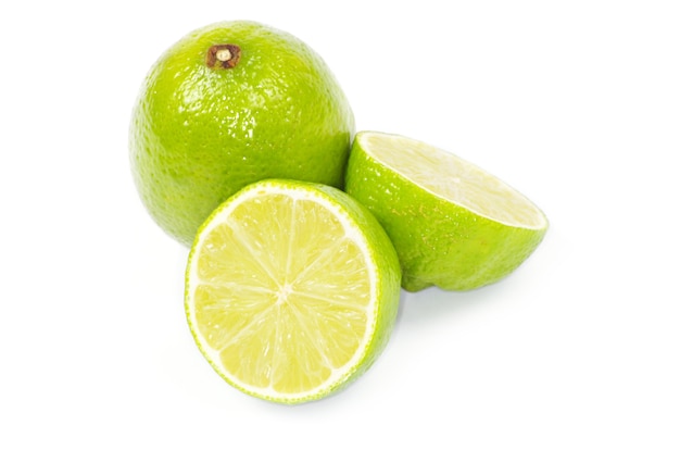 Fresh ripe lime isolated