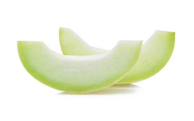 Fresh ripe melon on white background