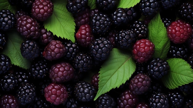 Photo fresh ripe mulberrys as background