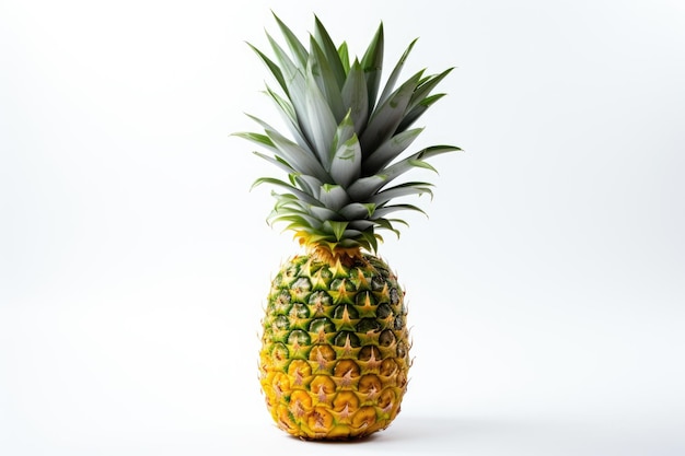 Fresh ripe pineapple fruit isolated on white backround