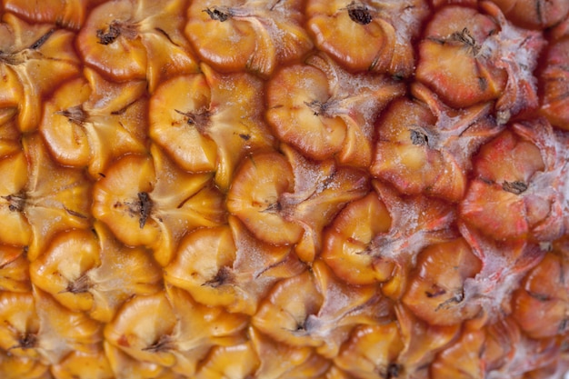 Fresh ripe pineapple texture, close up view