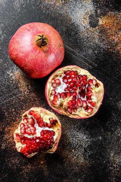 Fresh ripe pomegranate. Organic fruit.