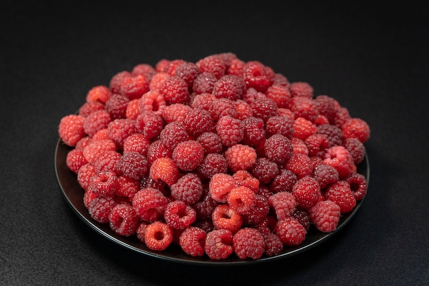 Fresh, ripe raspberry background, close up berry