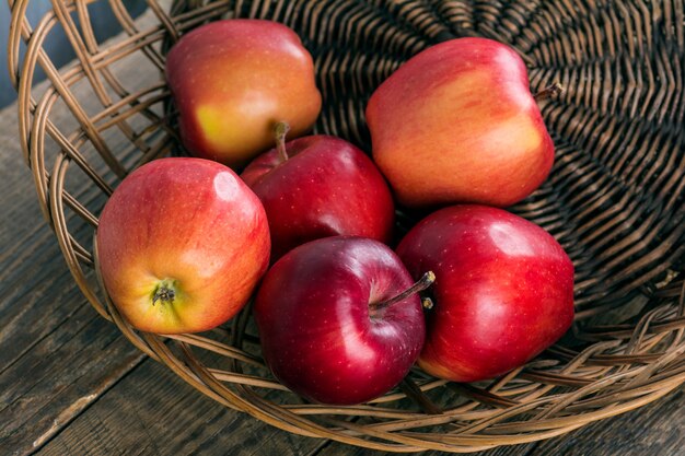 Fresh ripe red apples