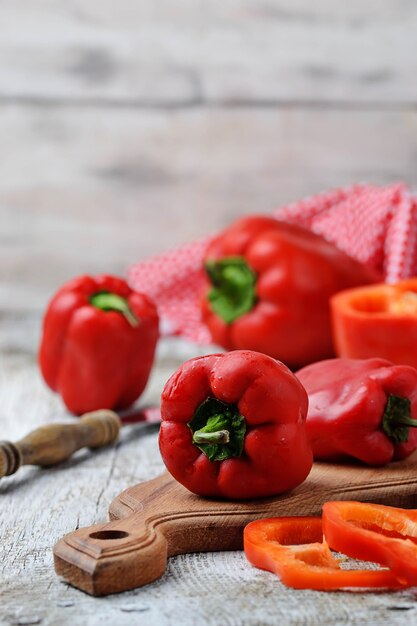 Fresh ripe red bulgarian pepper 