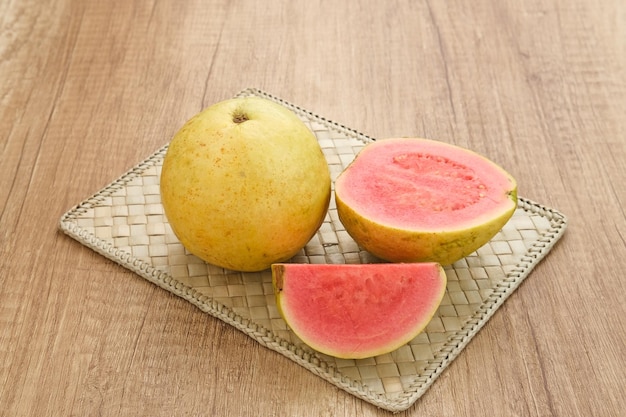 Fresh ripe red guava (Jambu Biji), tropical fruit