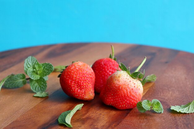 fresh ripe red strawberry