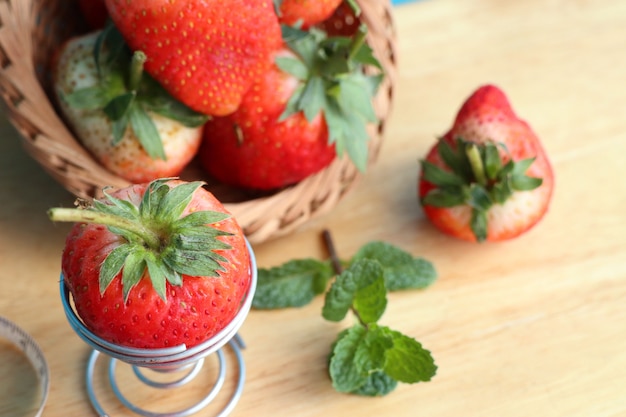 fresh ripe red strawberry