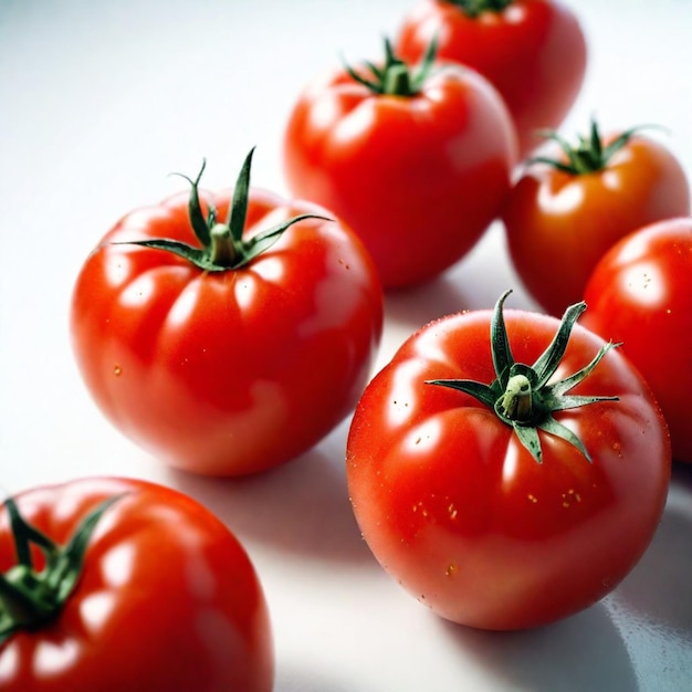 Photo fresh ripe red tomatoes background