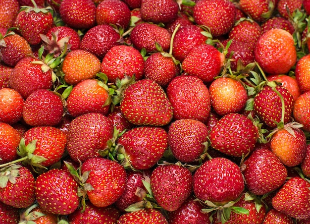 Fresh ripe strawberries background