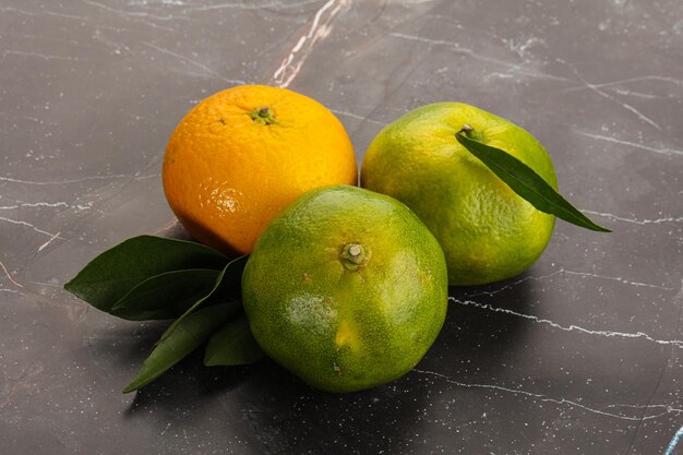 Photo fresh ripe sweet juicy mandarins