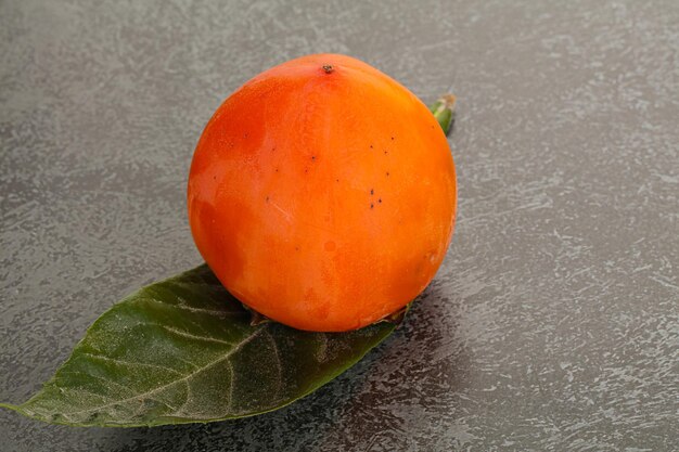 Photo fresh ripe sweet juicy persimmon