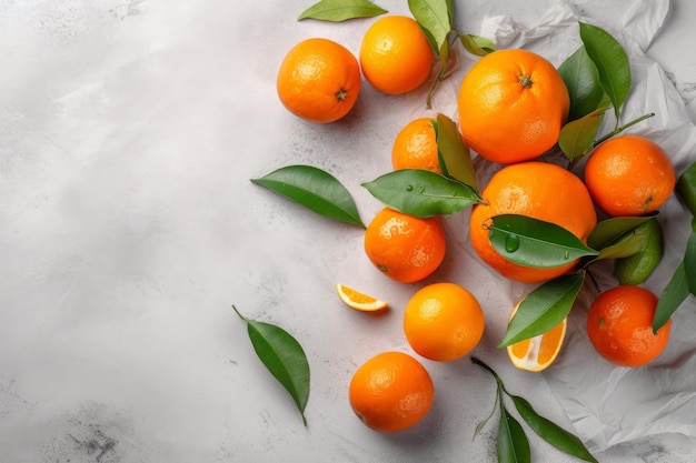 Fresh ripe tangerines vitamin Generate Ai