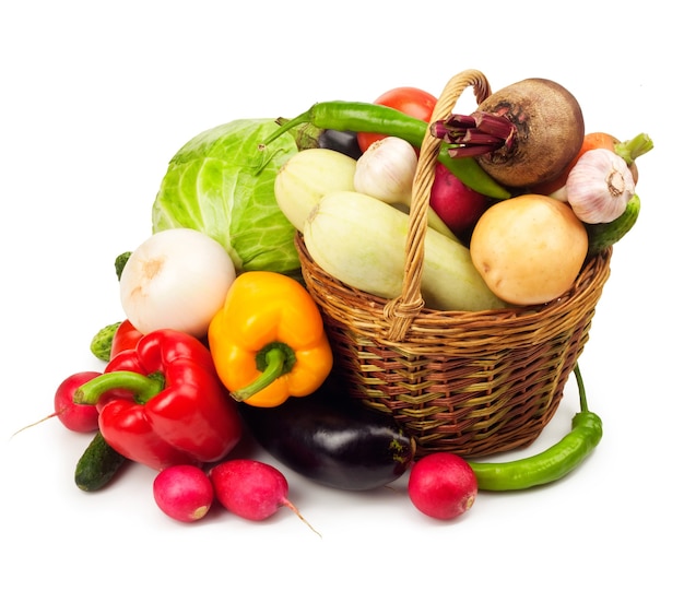 Fresh ripe vegetables isolated