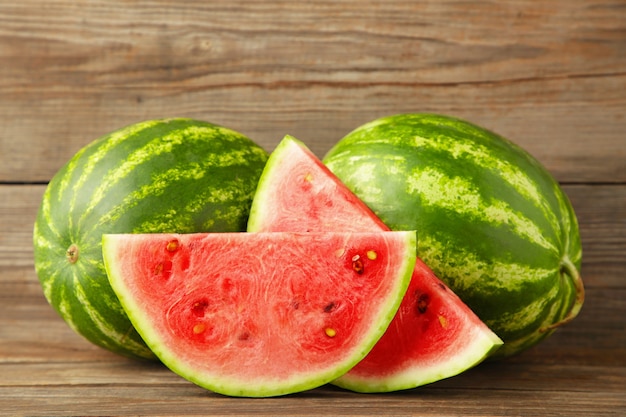 Fresh ripe watermelon on the table