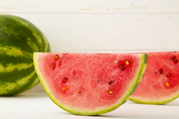 Fresh ripe watermelon on the table