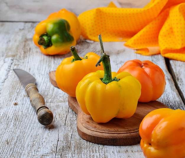 Fresh ripe yellow bulgarian pepper 