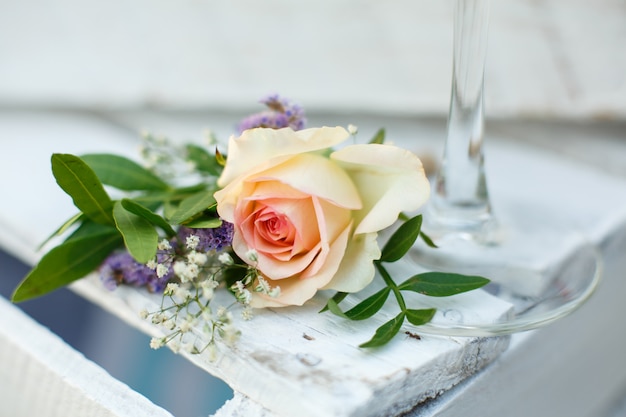 Fresh rose flower event decoration