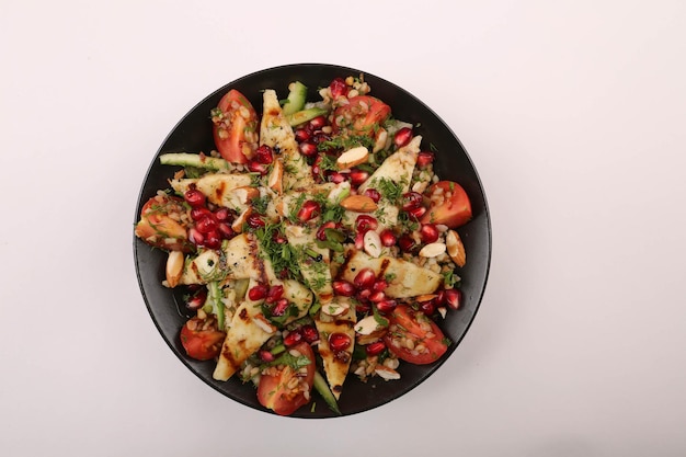 Fresh salad plate with mixed greens