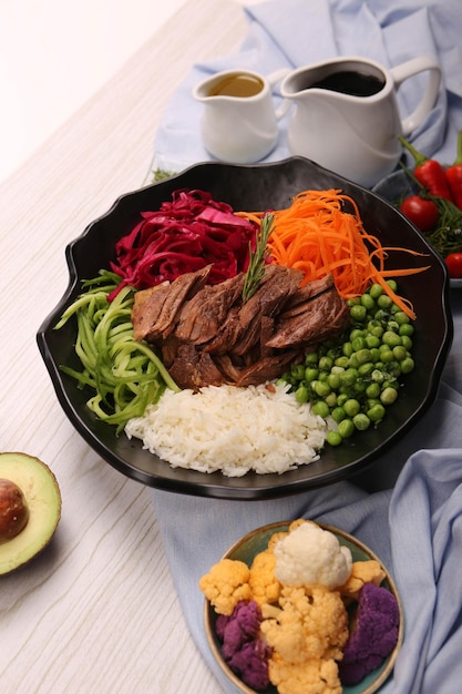 Fresh salad plate with mixed greens