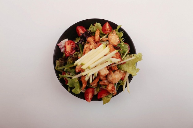 Fresh salad plate with mixed greens