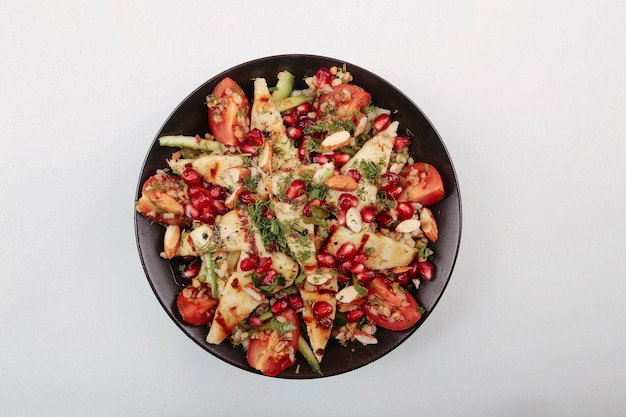 Fresh salad plate with mixed greens