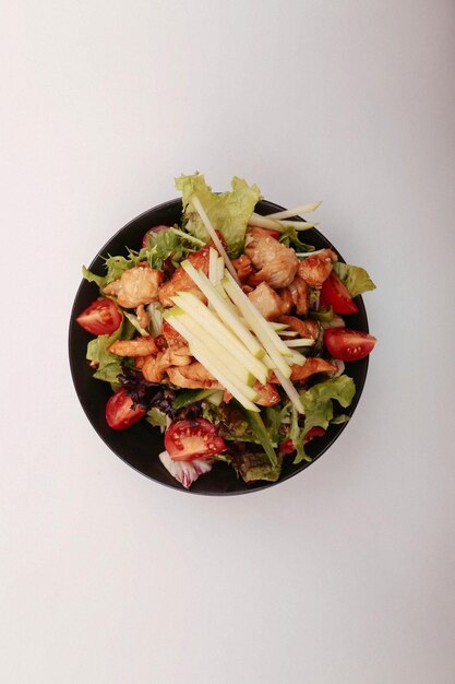 Fresh salad plate with mixed greens