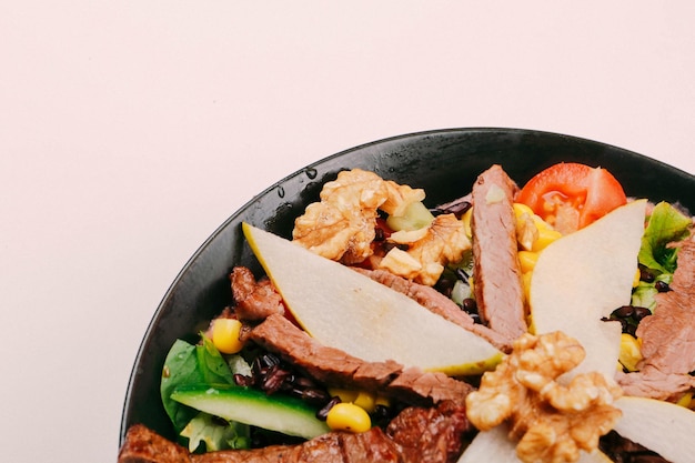 Fresh salad plate with mixed greens