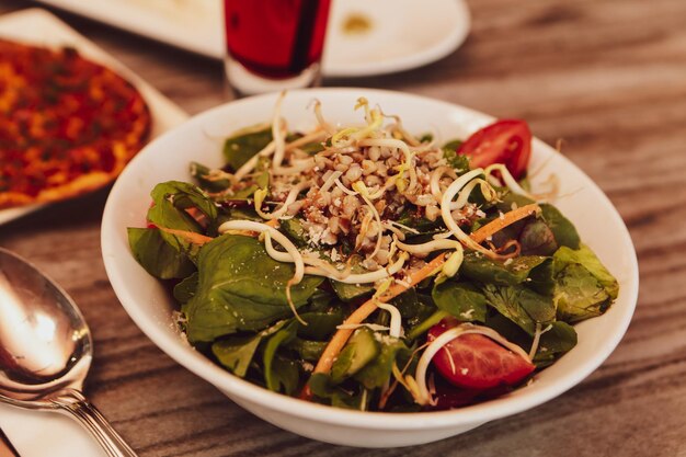 Fresh salad plate with mixed greens