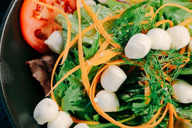 Fresh salad plate with mixed greens