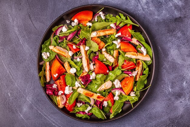 Fresh salad with chicken breast