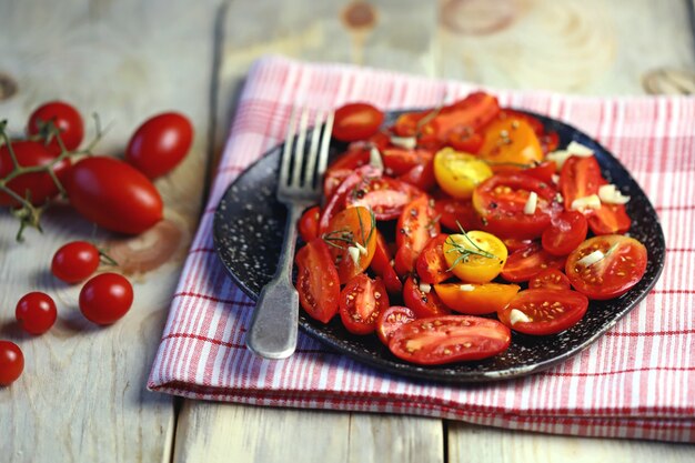 Fresh salad with fresh tomatoes