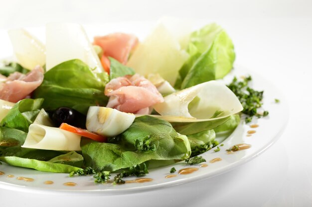 fresh salad with tasty garnish