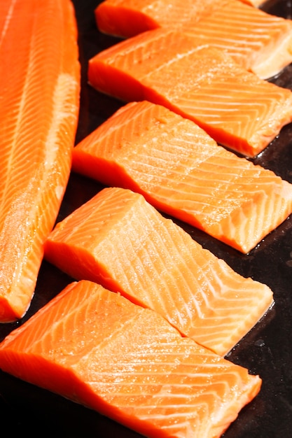 fresh salmon fillet