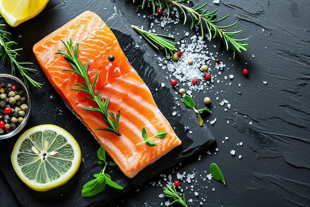 Fresh salmon is cooked in the restaurant