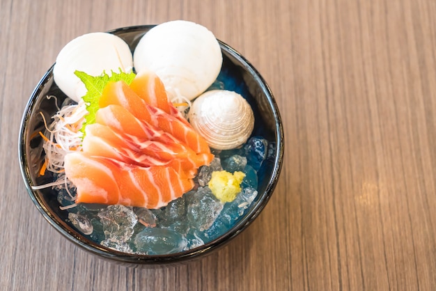 fresh salmon sashimi 