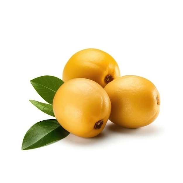 Fresh sapota fruit flying in isolated white background studio shot