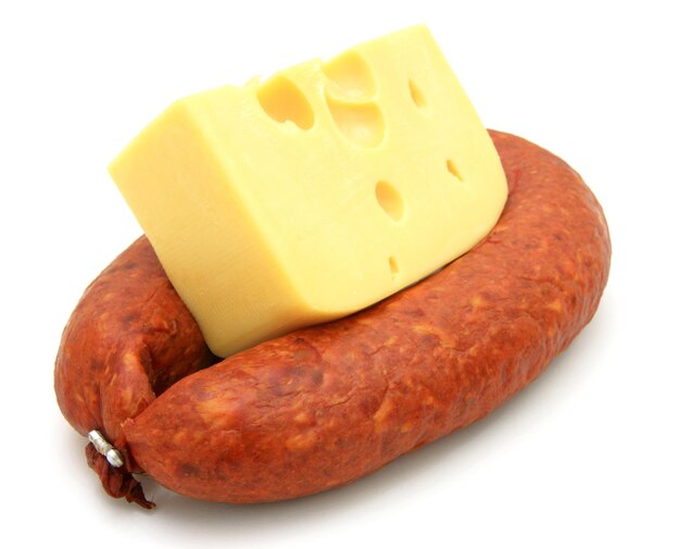 Fresh sausage with cheese