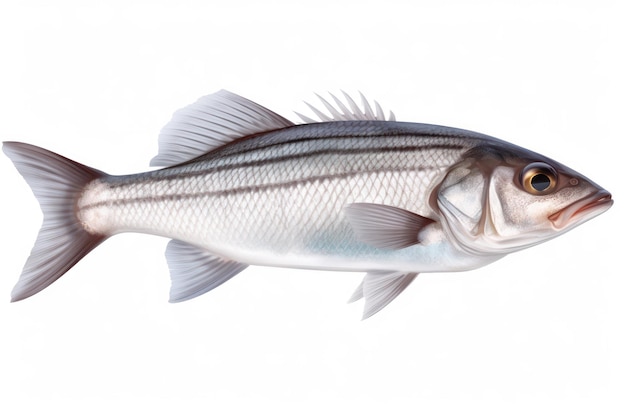 Fresh sea bass fish isolated on transparent or white background png ar 32 v 52 Job ID 8e0ca5a683ac46e48dee38dcb72cdeaf