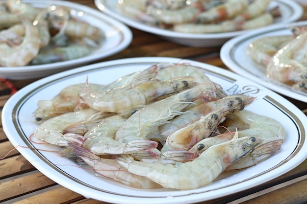 fresh shrimp at street food