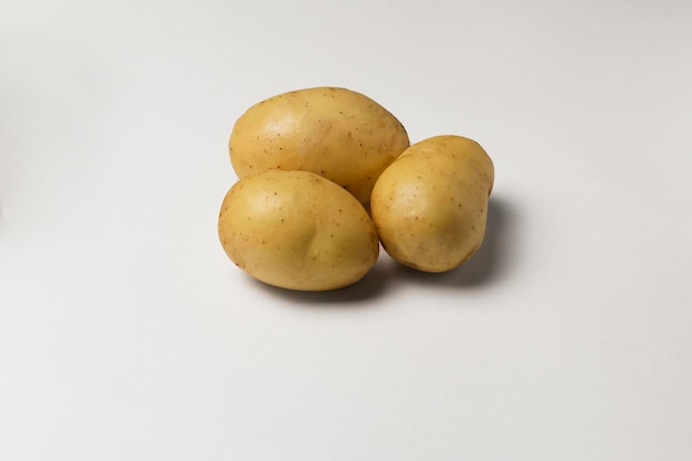 fresh single vegetables on white background