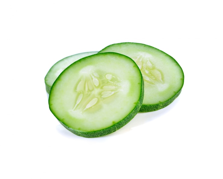 Photo fresh slice cucumber