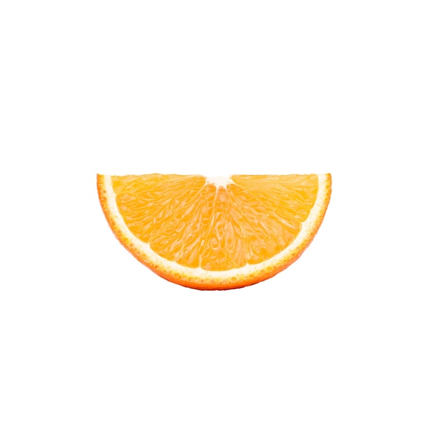 Photo fresh slice orange fruit isolated on white