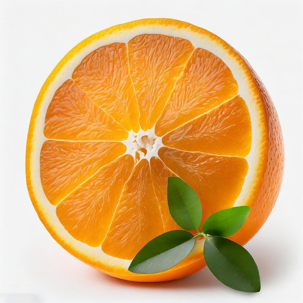 Fresh Sliced and Orange juicy ripe on white background