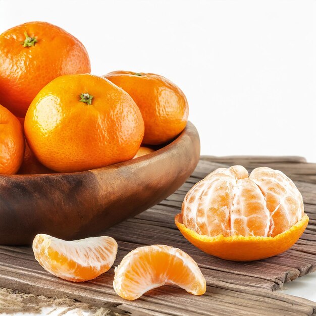 Fresh sliced and orange juicy ripe on white background