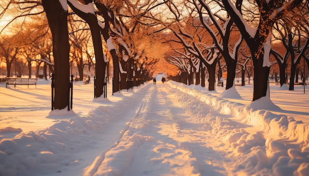 Fresh Snow and Golden Sunlight