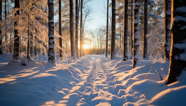 Fresh Snow and Golden Sunlight