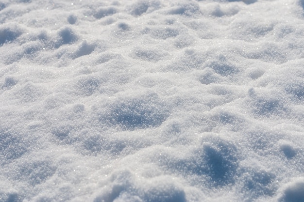 fresh snow with lights and shadows