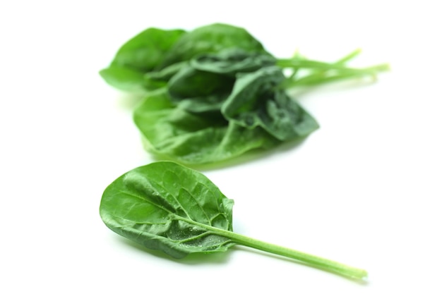 Premium Photo | Fresh spinach leaves isolated on white