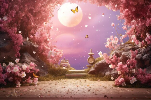 Photo fresh spring flower light background generate ai